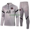 Paris Saint-Germain Ensemble Sweat d'Entraînement Quarter-Zip 21-22 Gris Clair Pour Homme